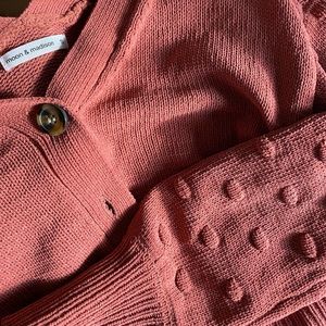 Peach Knit Cardigan